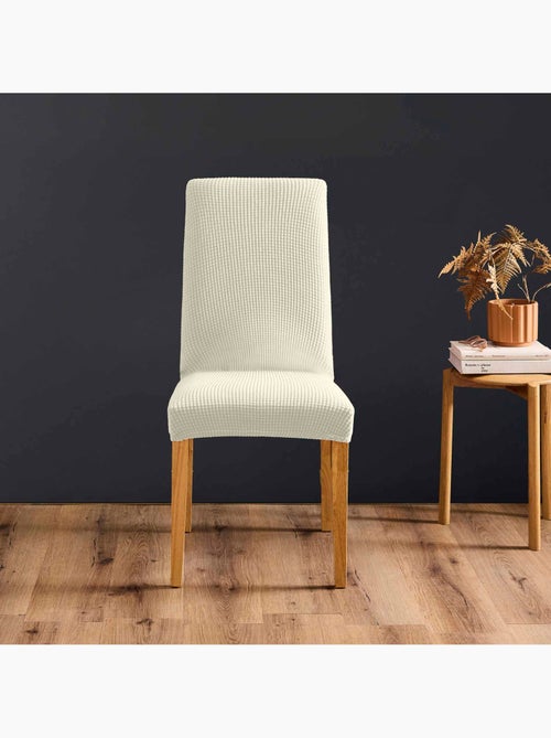 Housse de chaise extensible gaufrée pour assise 40 à 50 cm - Kiabi Housse de chaise extensible gaufrée pour assise 40 à 50 cm - Kiabi
