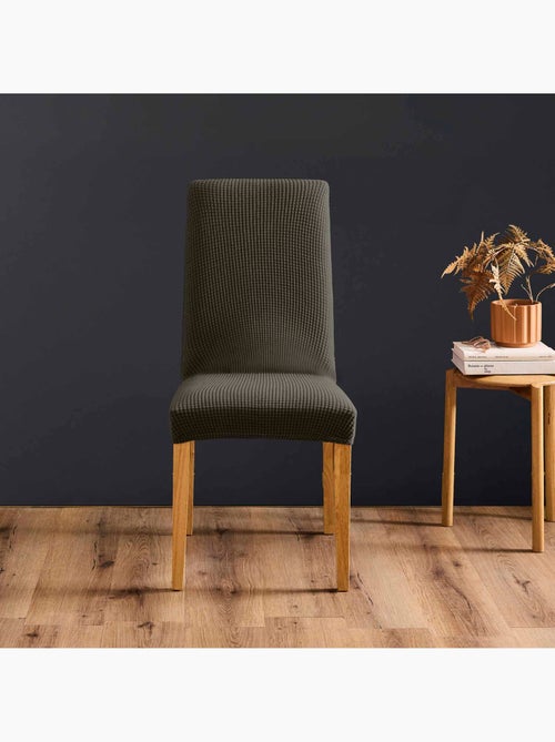 Housse de chaise extensible gaufrée pour assise 40 à 50 cm - Kiabi