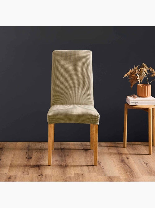 Housse de Chaise Polyester Gaufré Douceur d'Intérieur - Kiabi Housse de Chaise Polyester Gaufré Douceur d'Intérieur - Kiabi