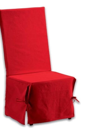 Housse de chaise Renato rouge coton