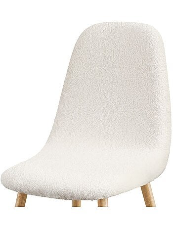 Housse de chaise scandinave extensible en bouclette