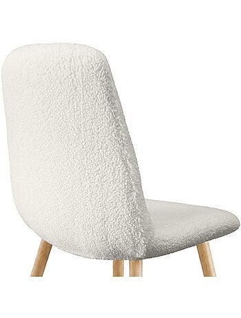 Housse de chaise scandinave extensible en bouclette