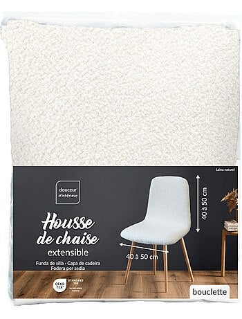 Housse de chaise scandinave extensible en bouclette