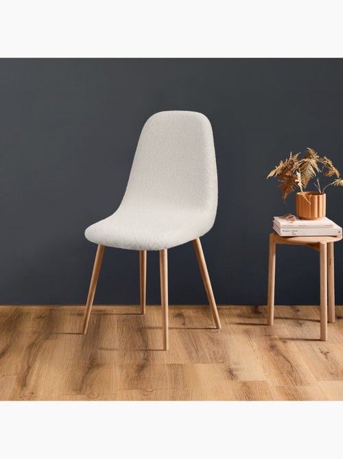 Housse de chaise scandinave extensible en bouclette - Kiabi