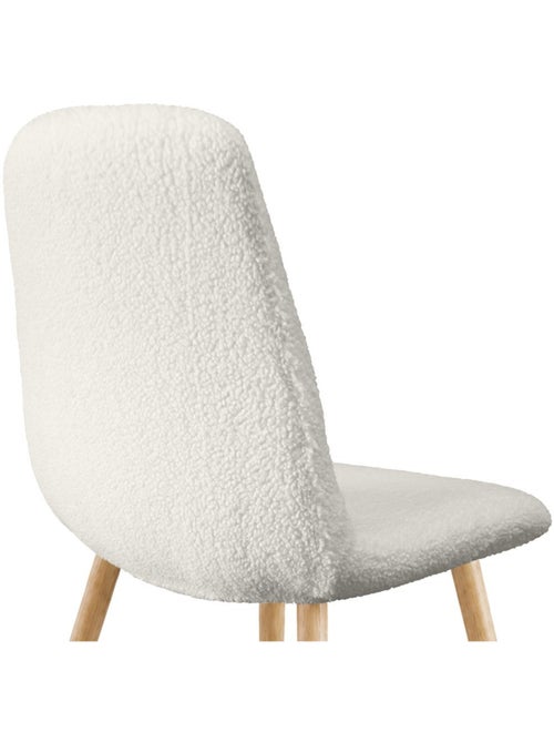 Housse de chaise scandinave extensible en bouclette - Kiabi