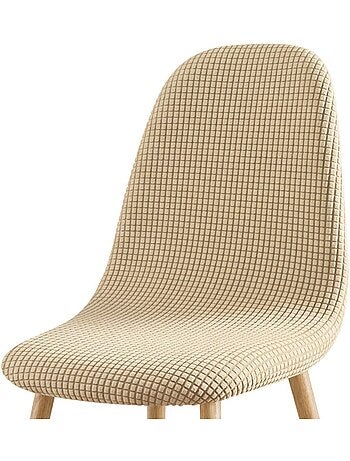 Housse de chaise scandinave extensible en polyester gaufré