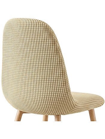 Housse de chaise scandinave extensible en polyester gaufré