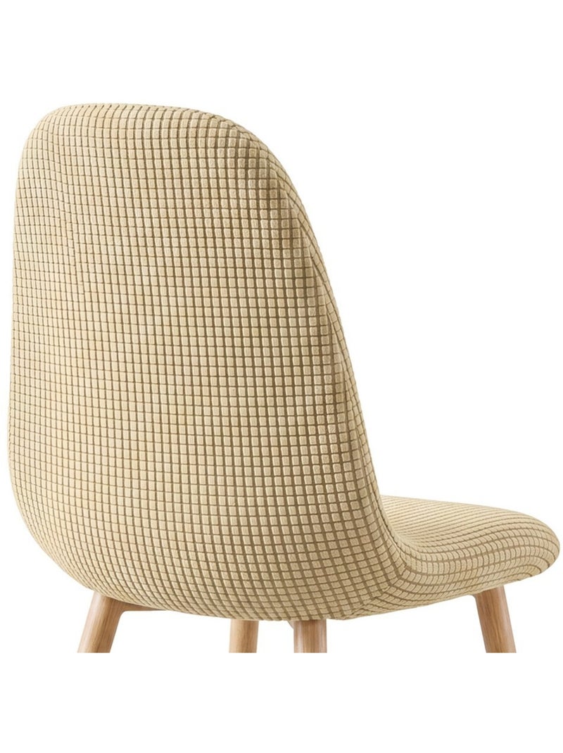 Housse de chaise scandinave extensible en polyester gaufré Beige - Kiabi