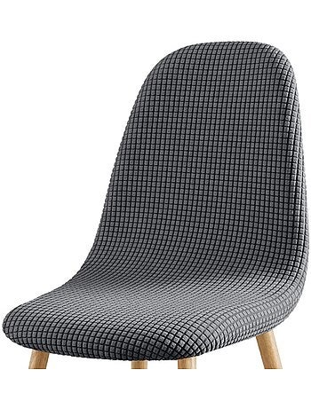 Housse de chaise scandinave extensible en polyester gaufré