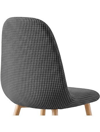 Housse de chaise scandinave extensible en polyester gaufré