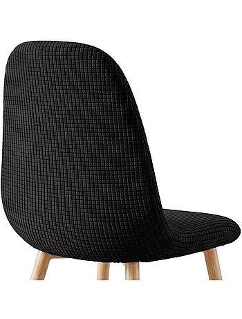 Housse de chaise scandinave extensible en polyester gaufré