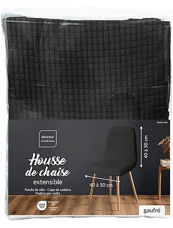 Housse de chaise scandinave extensible en polyester gaufré