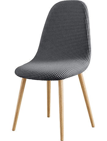Housse de chaise scandinave extensible en tissu gaufré