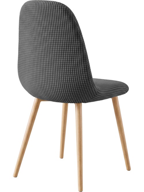 Housse de chaise scandinave extensible en tissu gaufré - Kiabi Housse de chaise scandinave extensible en tissu gaufré - Kiabi
