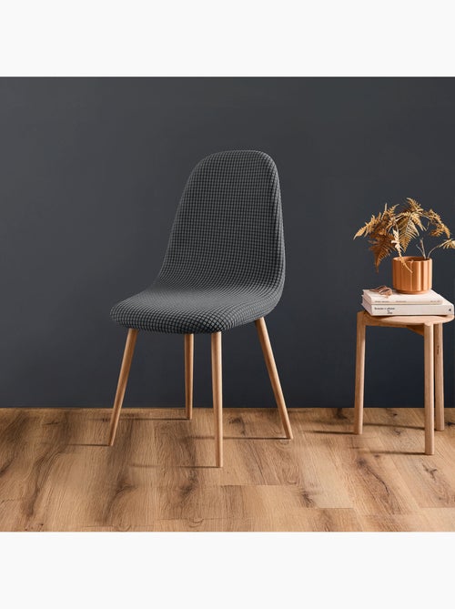 Housse de chaise scandinave extensible en tissu gaufré - Kiabi