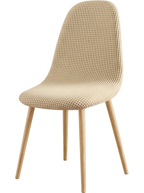 Housse de chaise scandinave extensible en tissu gaufré - Kiabi Housse de chaise scandinave extensible en tissu gaufré - Kiabi