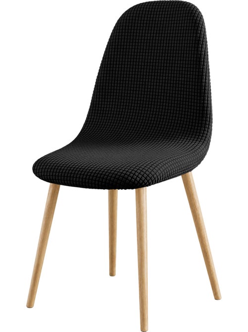 Housse de chaise scandinave extensible en tissu gaufré - Kiabi Housse de chaise scandinave extensible en tissu gaufré - Kiabi