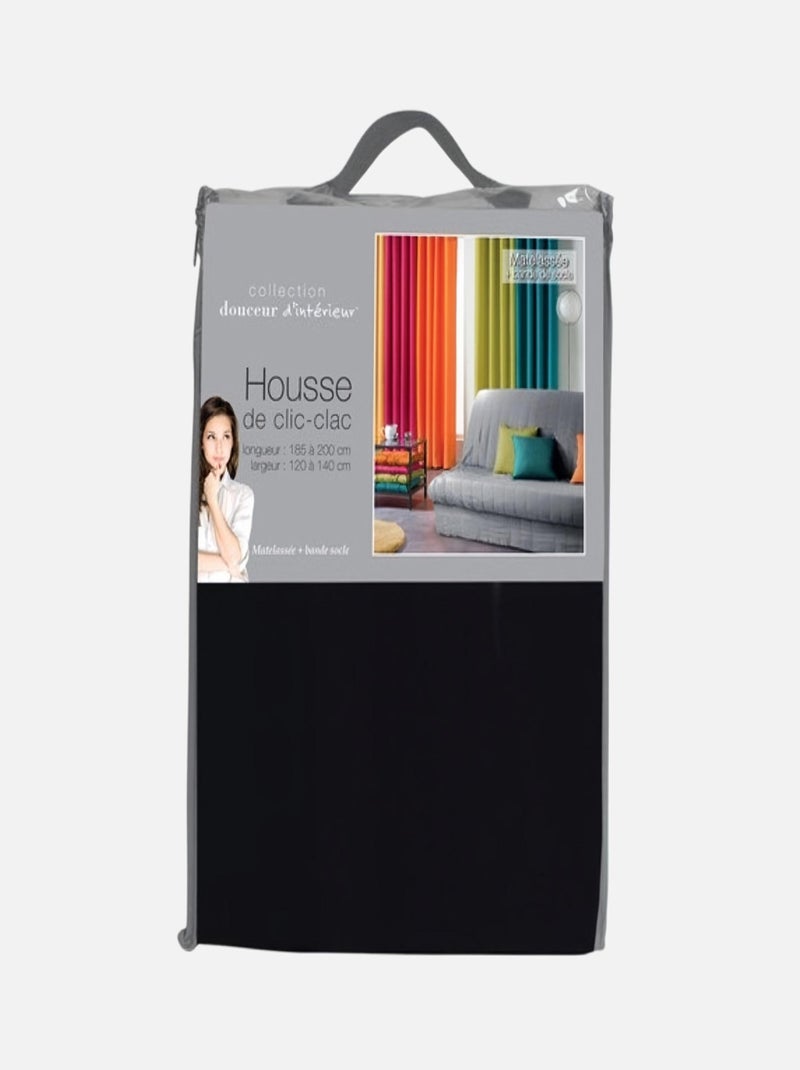 Housse de clic-clac matelassée Noir - Kiabi