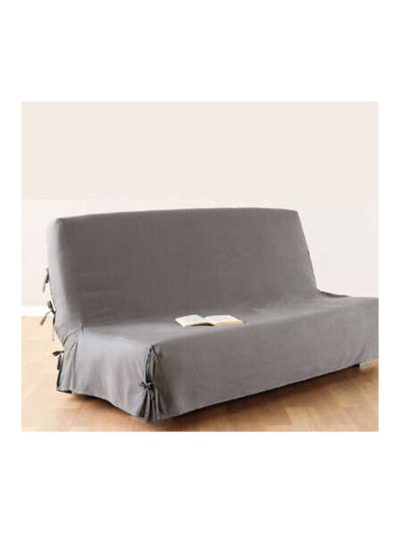 Housse de Clic Clac Unie et à Nouettes – 100% Coton 140x200cm – Plusieurs Coloris Gris clair - Kiabi