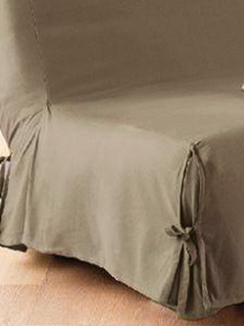 Housse de clic clac unie et à nouettes Beige - Kiabi