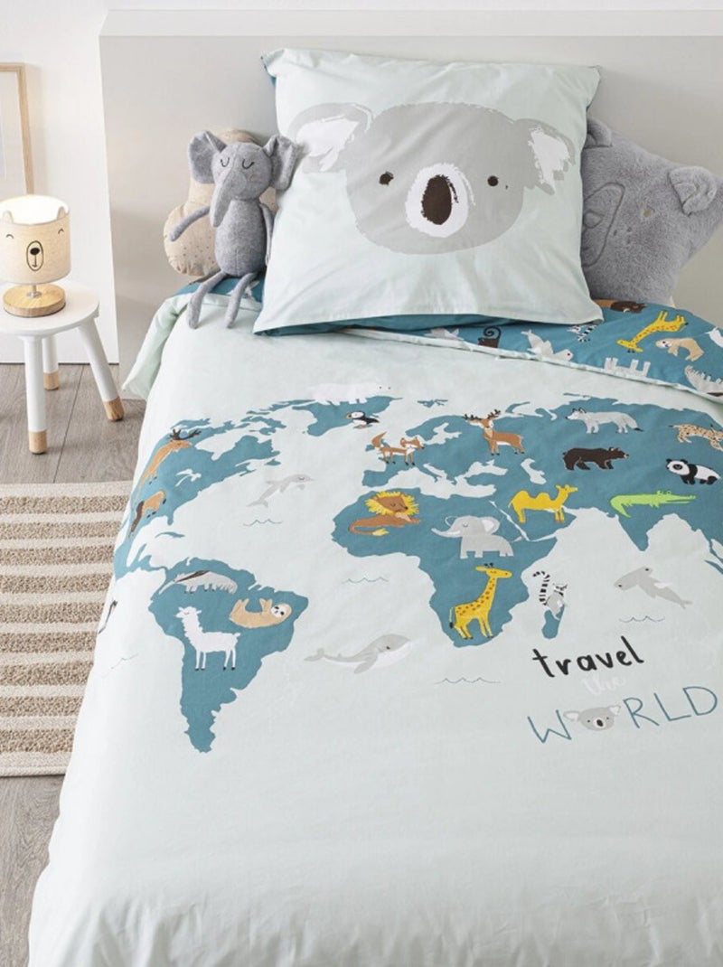 Housse de couette - Atmosphera for Kids - 100 % Coton 57 Fils/cm² Multicolore - Kiabi
