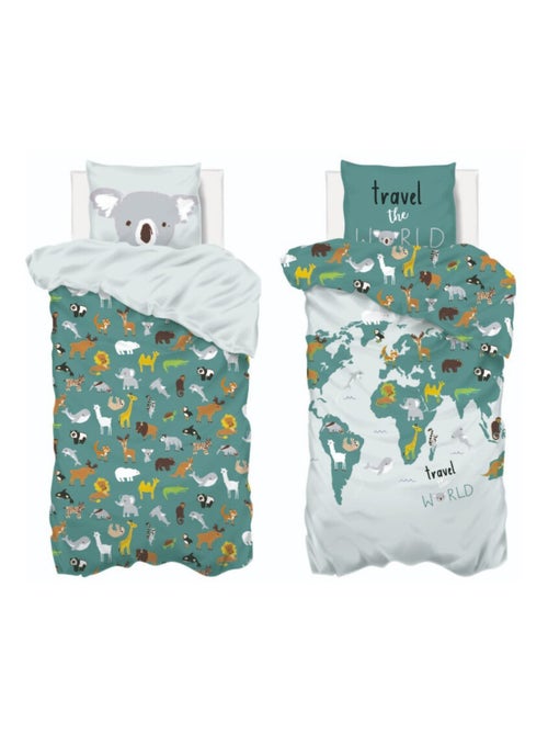 Housse de couette - Atmosphera for Kids - 100 % Coton 57 Fils/cm² - Kiabi