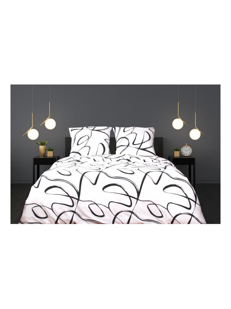 Housse de couette - Blanc avenue Paris - 100 % Coton 57 Fils/cm² Blanc - Kiabi