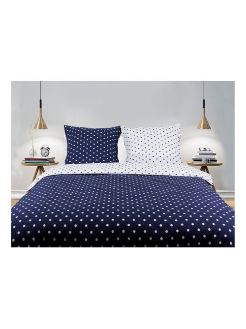 Housse de couette - Blanc avenue Paris - 100 % Coton 57 Fils/cm² - Kiabi