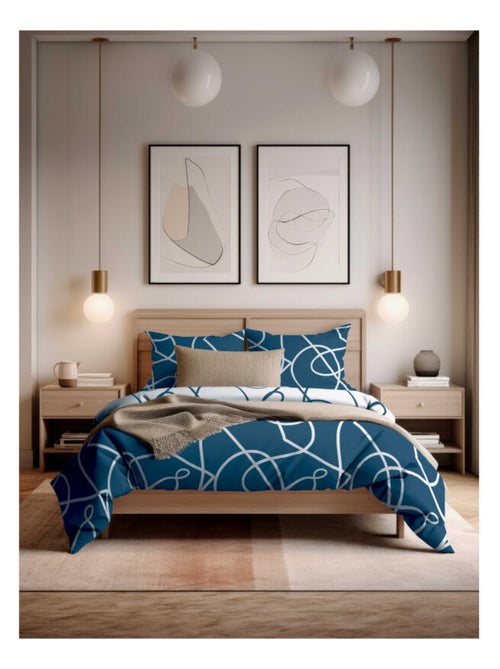 Housse de couette - Copenhagen - 100 % Coton 57 Fils/cm² - Kiabi
