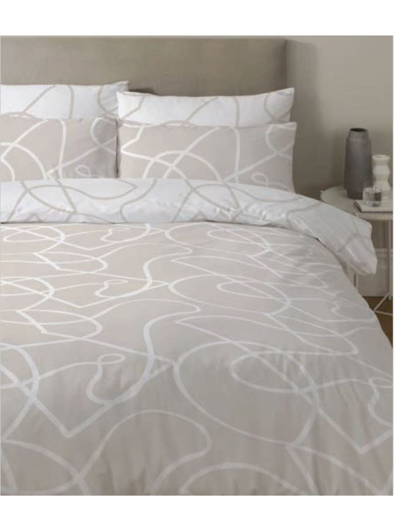 Housse de couette - Copenhagen - 100 % Coton 57 Fils/cm² Gris - Kiabi
