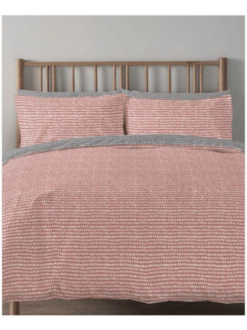 Housse de couette - Copenhagen - 100 % Coton 57 Fils/cm² Terracotta - Kiabi