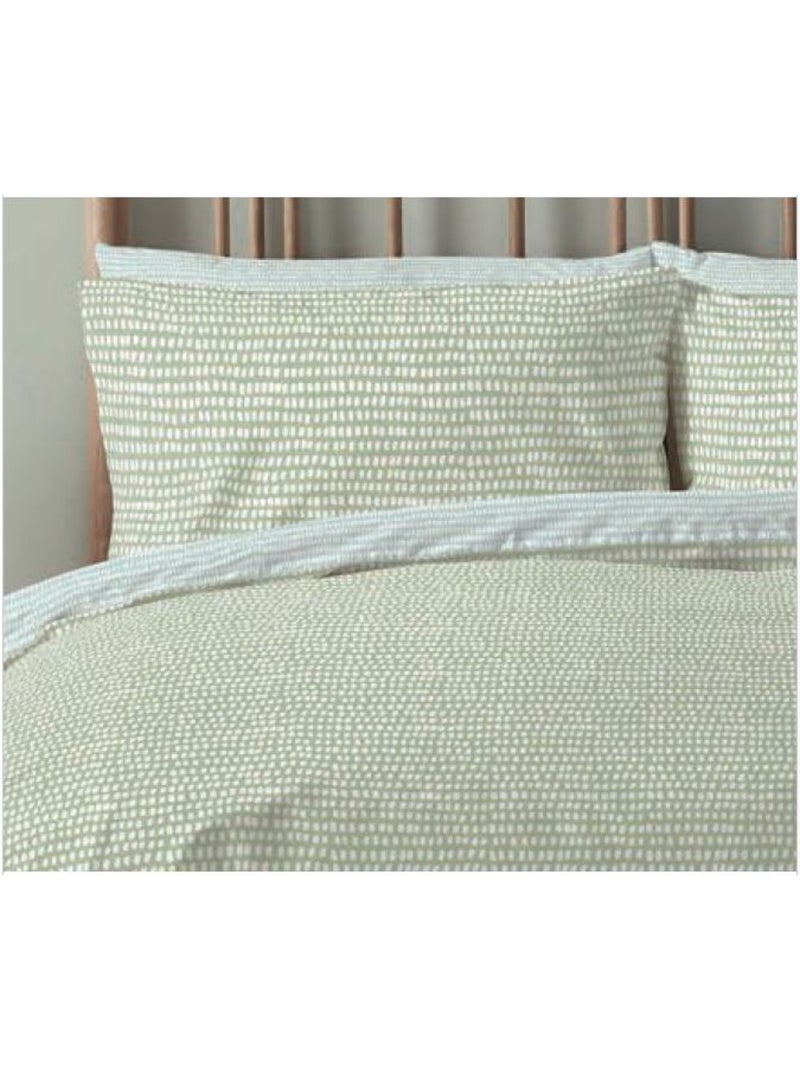Housse de couette - Copenhagen - 100 % Coton 57 Fils/cm² Vert Sauge - Kiabi