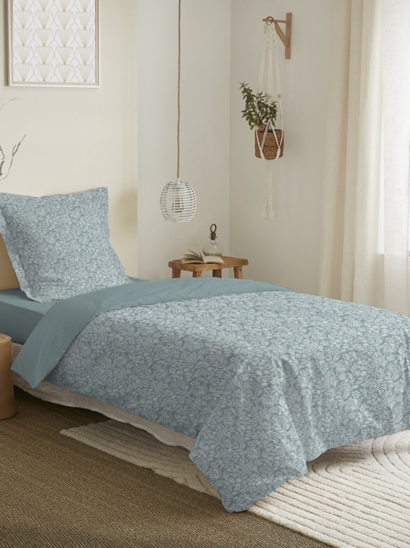 Housse de couette - Coton Pur - 100 % Coton 57 Fils/cm² Argent - Kiabi