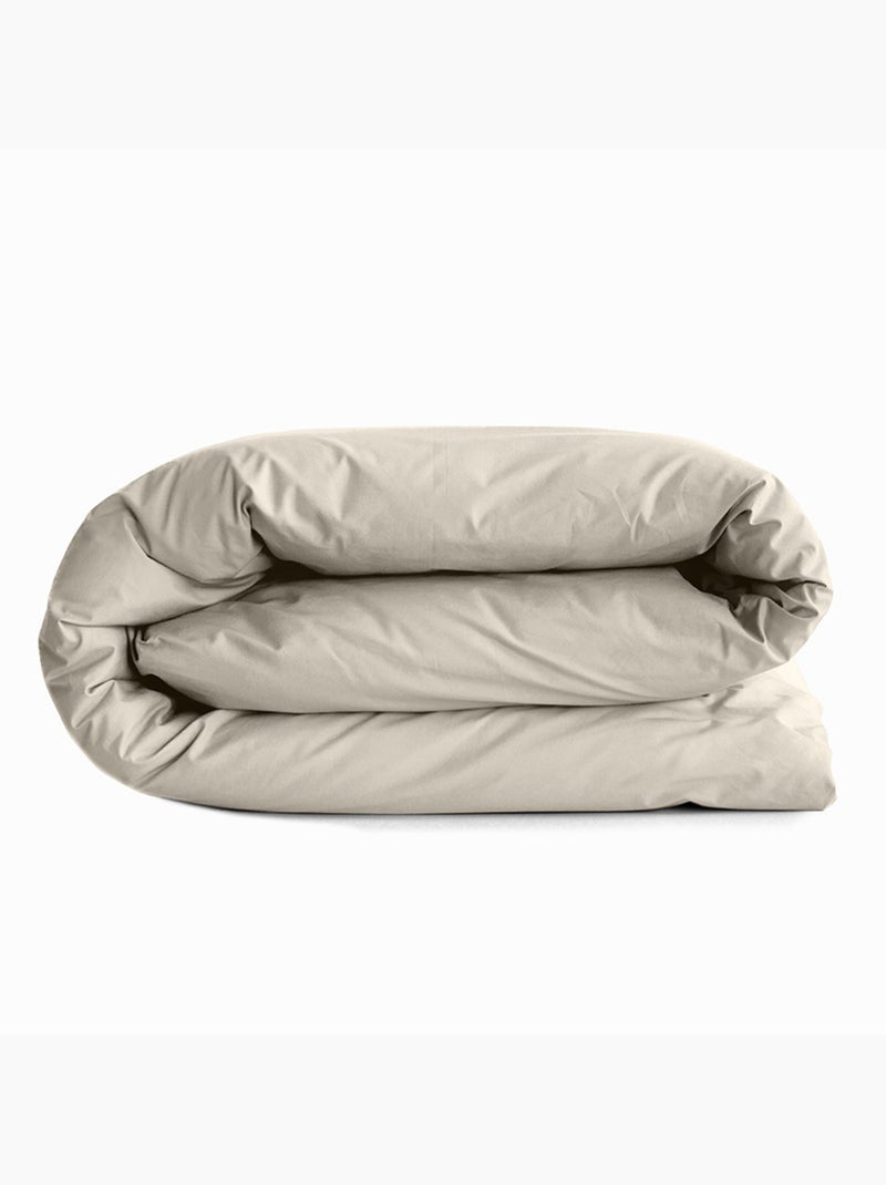 Housse de couette - Coton Pur - 100 % Coton 57 Fils/cm² Beige sable - Kiabi