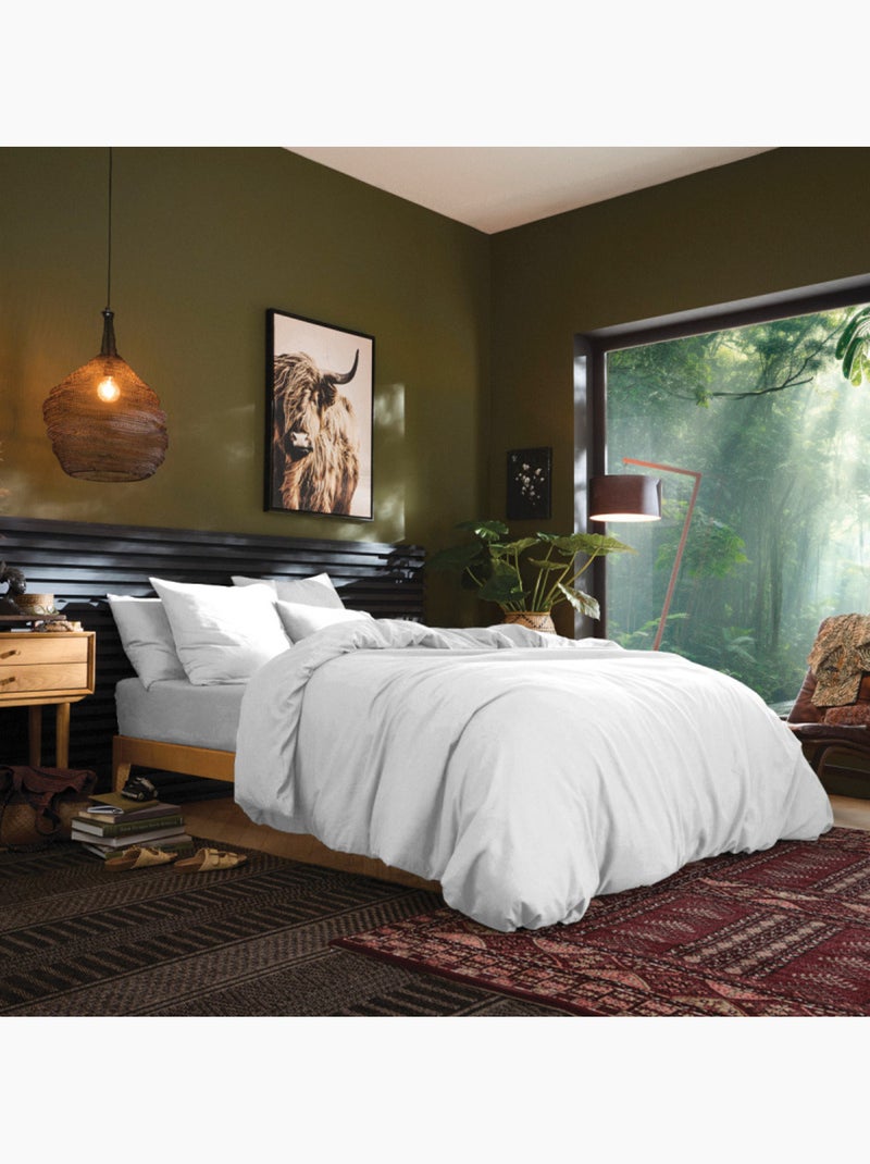 Housse de couette - Coton Pur - 100 % Coton 57 Fils/cm² Blanc - Kiabi
