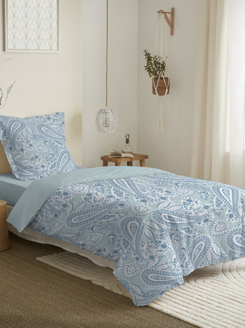 Housse de couette - Coton Pur - 100 % Coton 57 Fils/cm² Bleu - Kiabi