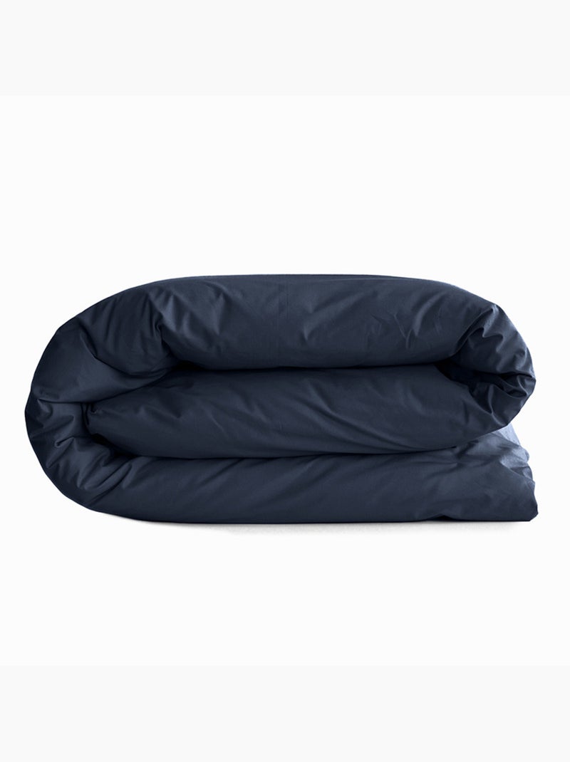 Housse de couette - Coton Pur - 100 % Coton 57 Fils/cm² Bleu nuit - Kiabi