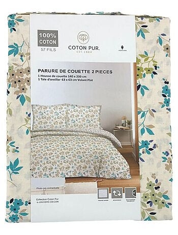 Housse de couette - Coton Pur - 100 % Coton 57 Fils/cm²