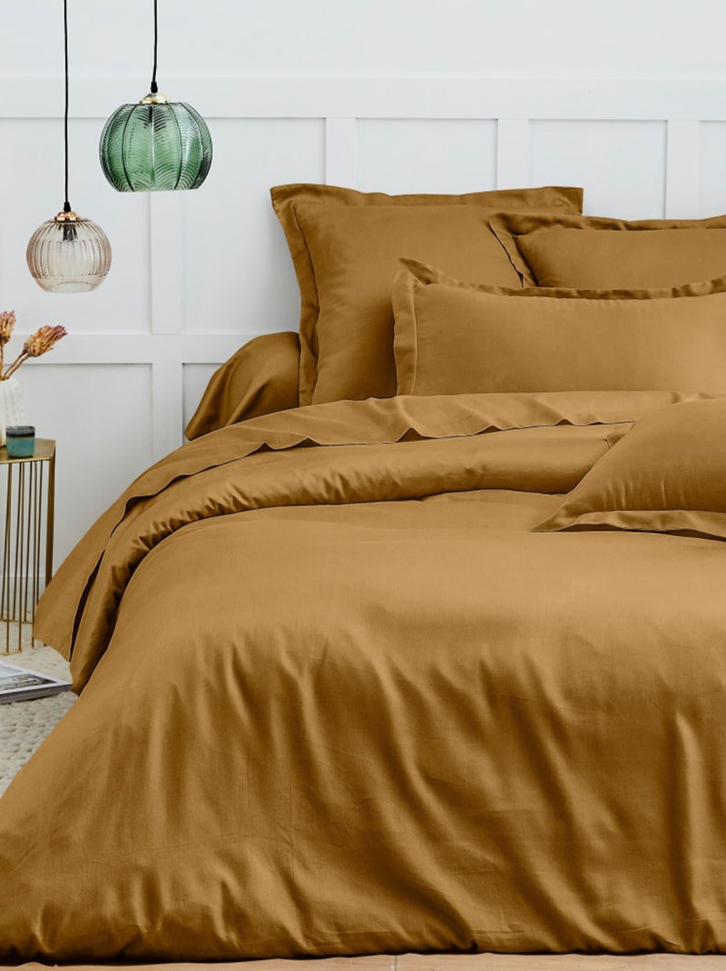 Housse de couette - Coton Pur - 100 % Coton 57 Fils/cm² Marron - Kiabi