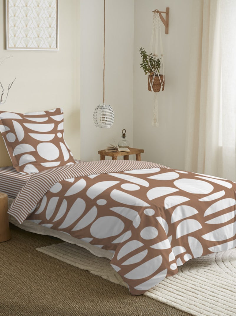 Housse de couette - Coton Pur - 100 % Coton 57 Fils/cm² Orange - Kiabi
