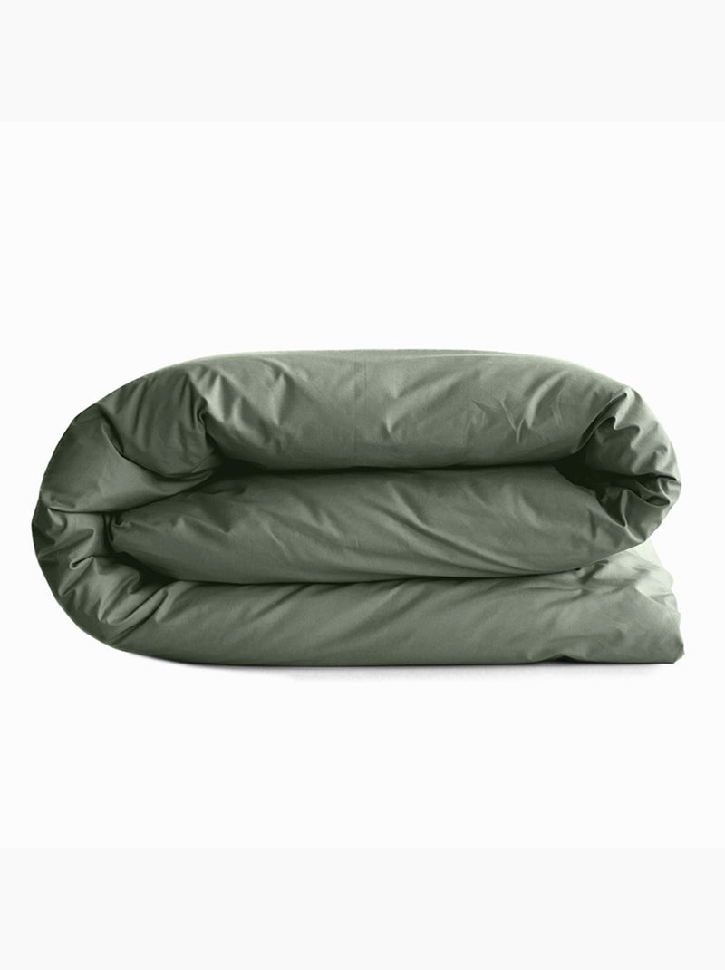 Housse de couette - Coton Pur - 100 % Coton 57 Fils/cm² Vert chèvrefeuille - Kiabi