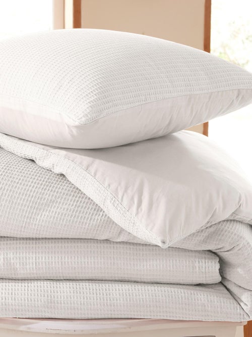 Housse de couette - Coton Pur - 100 % Coton Nid d'abeille - Kiabi