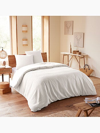 Housse de couette - Coton Pur - 100 % Coton Nid d'abeille
