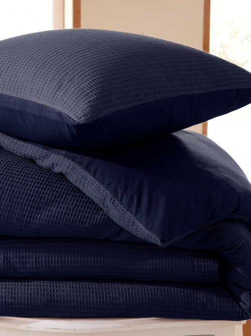 Housse de couette - Coton Pur - 100 % Coton Nid d'abeille - Kiabi