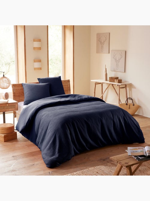 Housse de couette - Coton Pur - 100 % Coton Nid d'abeille - Kiabi Housse de couette - Coton Pur - 100 % Coton Nid d'abeille - Kiabi