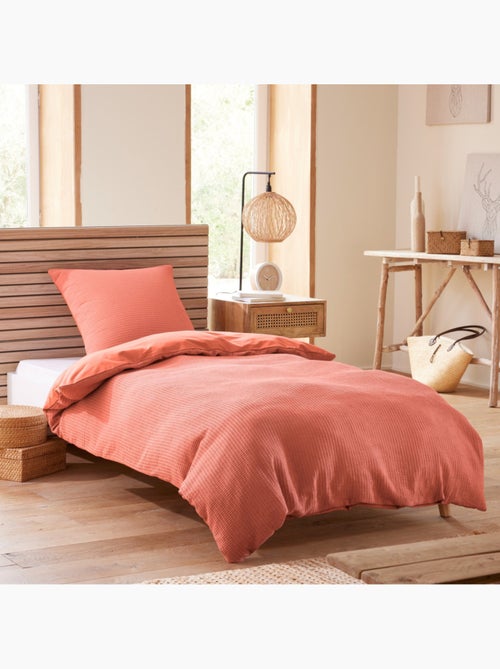 Housse de couette - Coton Pur - 100 % Coton Nid d'abeille - Kiabi Housse de couette - Coton Pur - 100 % Coton Nid d'abeille - Kiabi