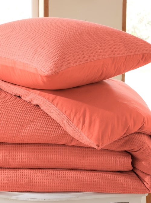 Housse de couette - Coton Pur - 100 % Coton Nid d'abeille - Kiabi