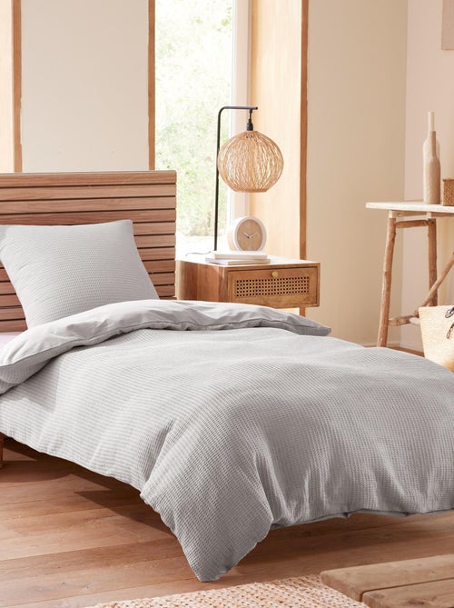 Housse de couette - Coton Pur - 100 % Coton Nid d'abeille - Kiabi Housse de couette - Coton Pur - 100 % Coton Nid d'abeille - Kiabi