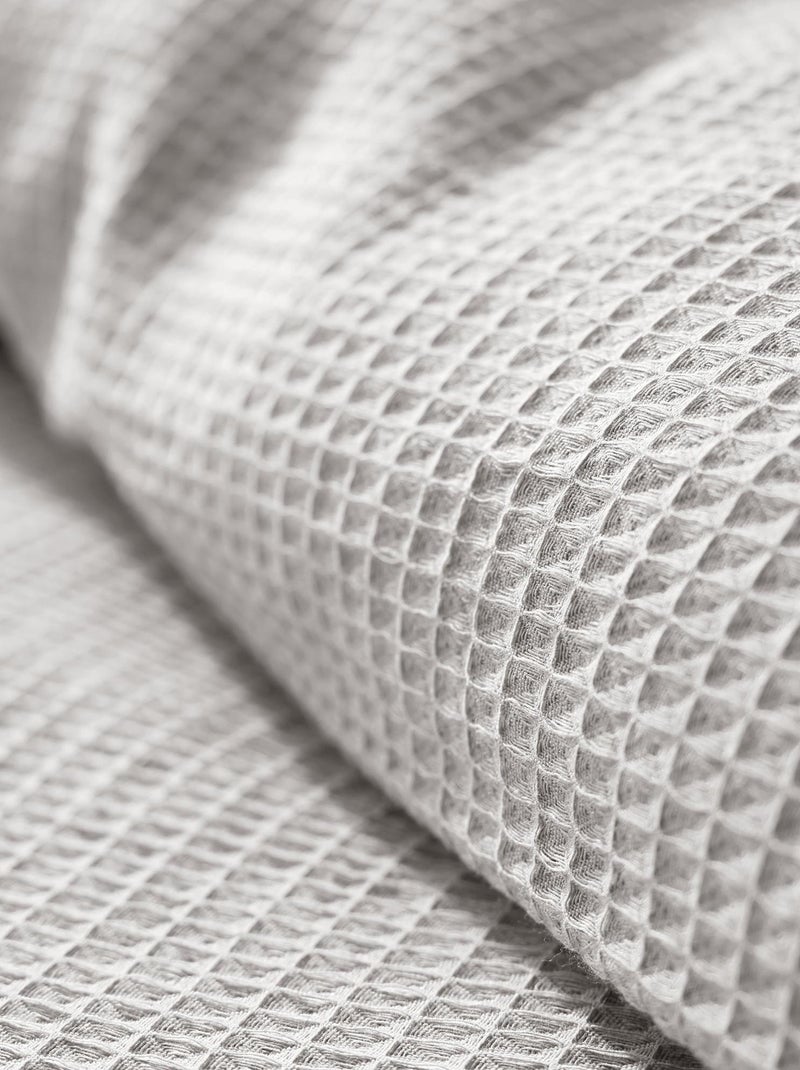 Housse de couette - Coton Pur - 100 % Coton Nid d'abeille Gris - Kiabi