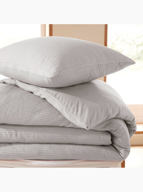 Housse de couette - Coton Pur - 100 % Coton Nid d'abeille - Kiabi